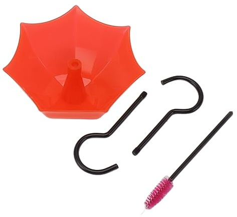 Haofy Feeder Myra Moat Hook 5oz - Genomskinlig Röd Design med ABS och Järn för Enkel Nivåövervakning och Myrförebyggande, trädgårds- och Balkonganvändning (#12)