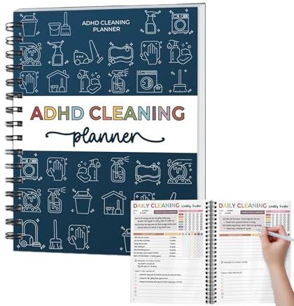 Agenda per Pulizie Domestiche | Pianificatore Settimanale & Mensile | Checklist di Pulizia per Adulti & Adolescenti | Organizzazione Casa e Appartamento