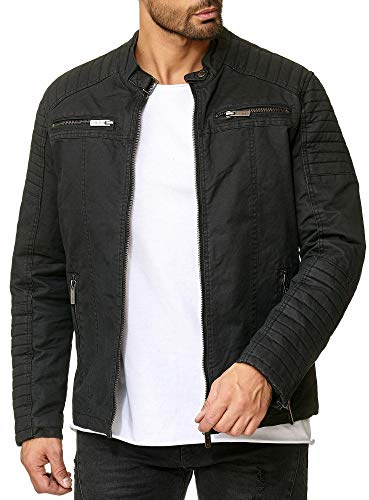 Red Bridge Hommes Veste Blouson Coton Transition Moto Biker Vestes