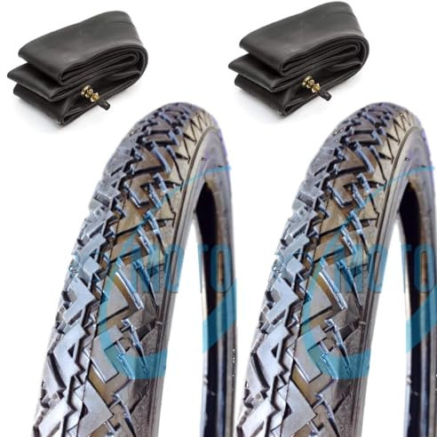 EMA17VIU 2 COPERTONI Vintage Pneumatici GOMME 2-17 + 2 CAMERE d'Aria Moto Piaggio Ciao