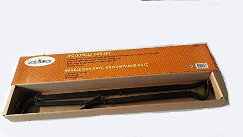 Brecheisen Set Nageleisen Set 3-tlg. Gorilla Bar Brechstange Satz 350-600-900 mm Kuhfuß Nagelzieher