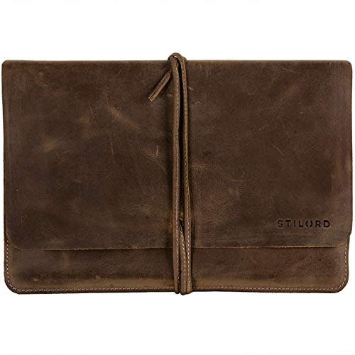 STILORD 'Collin' Vintage Tablettasche Leder Universal für 9.7-10.1 Zoll Tablethülle Schutz Organizer Ledertasche echtes Rindsleder, Farbe:mittel - braun