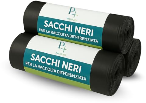 Virsus Sacchi Neri Grandi Resistenti Sacchi Spazzatura condominiali, 120 Litri, 30 Sacchi x 4 pack