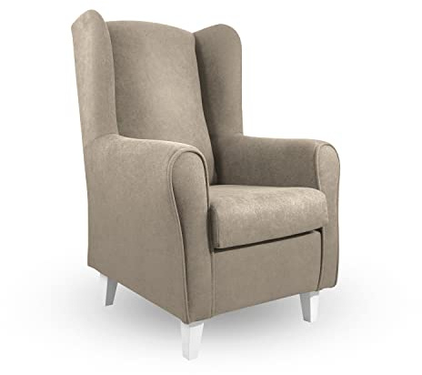 Tete De Lit Butaca orejero | Sillon Relax | Clasico - Moderno | Ideal Lactancia, Lectura o Decoracion | Tapizado en Tela Antimanchas 100cm x 74cm x 70 cm (Color 4)