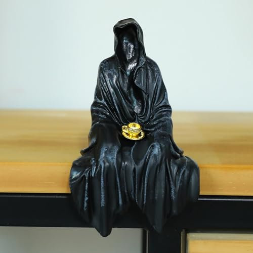 ASVP Shop Suriel Figurine Statue – Suriel Tea Co – ACOTAR – Mort avec tasse de thé – Spill The Tea