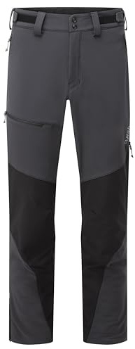Rab Men's Torque Winter Pants Durable Softshell Fleece Trousers for Hiking, Trekking, & Climbing - Black - 36
