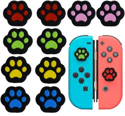 NJCXOLA 10 Pièces Joystick en Silicone,Joystick Switch, Protection Manette Switch,Capuchon de Joystick, Protection Joystick,Contrôleur Analogique en Silicone,Housse de Joystick en Silicone Souple