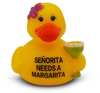 GOOFBALLS Funny Rubber Duck – Hilarious Decorative Duck for Bathroom, Desk, or Gag Gift – Quirky Collectible with Sarcastic Quote – Great Gift for Adults, Coworkers, or Friends-Margarita