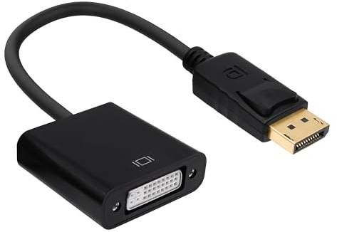 YARCHONN DisplayPort to DVI Cable Adapter Gold-Plated Display Port(DP) Male to DVI-I 24+5 Female Monitor Converter Adapter Cable for Desktop Laptop PC Computer Monitor Projector HDTV