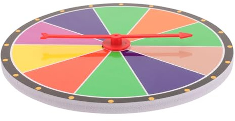 GARVALON Roue des Prix Soi-même Légère Et Portable 20 Cm Support PVC Solide pour Tombola Garçon Et Filles Et Adultes Lors De Fêtes Et Jeux De Société
