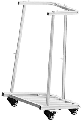 Gralara Support de Sac Poubelle avec 4 Roues et étagère de Rangement pour Le Jardinage, Le Garage et Le Camping.