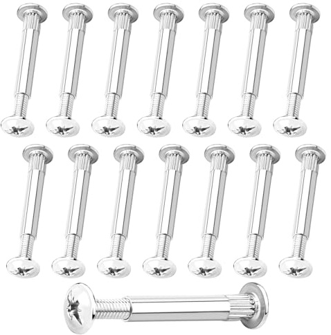 30 tornillos M6 niquelados + 15 tuercas para madera 30-40mm, muebles | Calidad confiable, diseño práctico y uso versátil para las necesidades diarias.