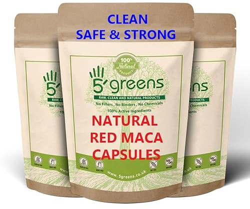 Red Maca Root 6000mg Capsules Gelatinized - (180 Capsule Pouch) 600mg 10:1 Extract