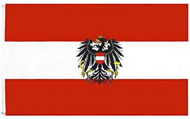 Stormflag Österreichische Flagge mit Adler Fahne Austria 3x5ft Nationales Emblem Österreichs mit Adler Flaggen 90cmx150cm Polyester 90g/m2