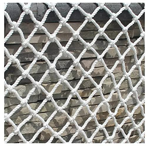 Échelle de Secours Filet de corde en nylon décoratif, filet de remorque de cargaison blanc, jouet pour oiseaux, perroquet, filet d'escalade, échelle de plante, clôture, filet de fond, mur décoratif,