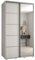 ABIKSMEBLE Davos 5 130 Armario Correderas Doble para Dormitorio - Armario Moderno con Espejo, Barra y Estantes - 235,2x130x60 cmBlanco Blanco Plateado