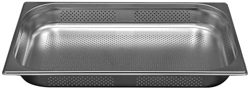 Comas Contenitore Forato Gastronorm GN 1/2, 325x265 mm, Acciaio Inox, Impilabile, Resistente - Frigoriferi, Forni, Scaffali, Dispense, Carrelli - Professionale, Catering (H65 mm)