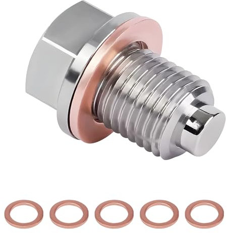 Magnetische Ölablassschraube M14X1,5 Magnetische Dichtung Ölwannenablassmutter Ölablassschraube mit Dichtring Magnetische Ölwannenwanne Aus Rücklaufablassschraube Adapter