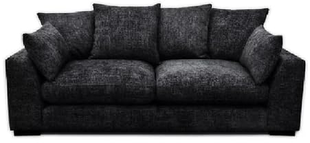 Cheswick 3 + 2 Seater Fabric Sofa Set, Black (3 SEATER)
