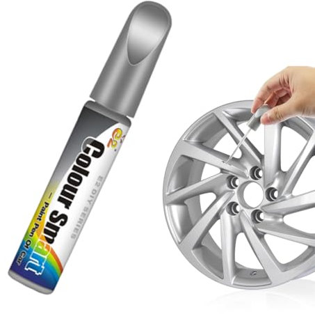 WUSJCOF Penna per riparazione auto, penna per riparazione graffi auto, riparazione vernice auto, adatta per riparare graffi su auto, moto, ruote di bicicletta e perdite di vernice (argento)