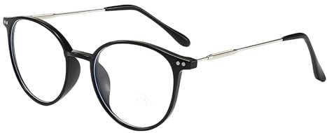YuMiooAury Nearsighted Glasses Women Eyewear Frame Short-sighted Eyeglasses Classic Distance Glasses for Men Black -1.0