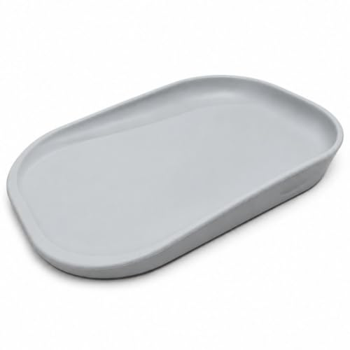BATHBY | Cambiador Bebé de Espuma PU Suave y Lavable, Cambiador para Pañales con Bordes Elevados, Ligero, Acolchado e Impermeable, Fácil de Limpiar, para Cómoda, Baño o Habitación Infantil (Gris)