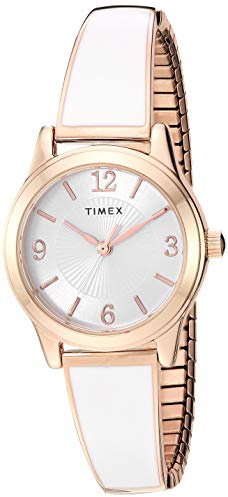 Timex Women's TW2R98400 Stretch Bangle 25mm Blush/Rose Gold-Tone Expansion Band Watch
