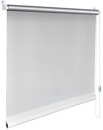 Sonnenschutz-HH® - Mini Thermo Verdunkelungsrollo Thermorollo Minirollo Rollo KLEMMFIX Seitenzugrollo Kettenzugrollo inkl. Klemmträger ohne Bohren - Außenmaß Breite 25 x50 cm Höhe - weiß