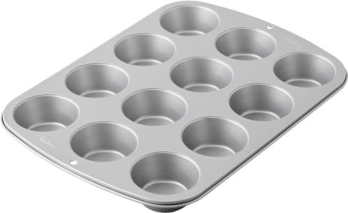 Wilton Teglia da forno per cupcake/muffin, ricetta destra, antiaderente, 12 fori