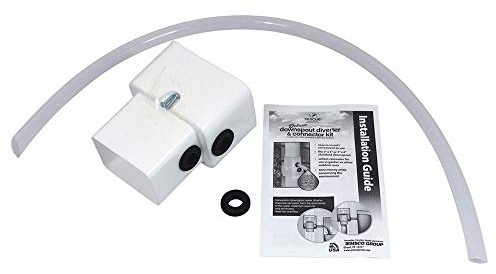 Emsco Rain Barrel Diverter Kit Plastic White
