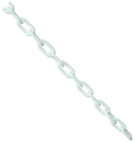 ExcInter Plastic Chain White 10mm*6mm Coated Decorative Links for Decorative Garden Fence Warning Safety Parking Space Assorted Colours