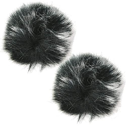 Lavalier Wind Muff,2 Pack Cover for Lapel Microphone Windscreen Wind Muff Furry Wind Muffs Outdoor for Most Lavalier Microphones