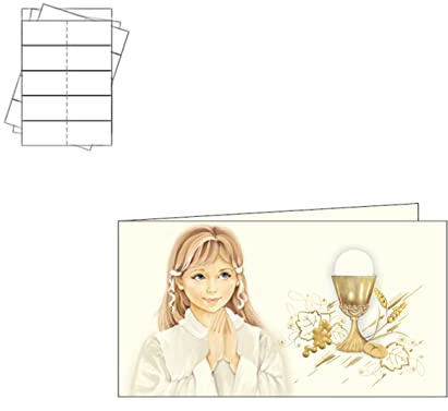ARKRAFT Lot de 20 cartes pour communion pour fille (communion C2)