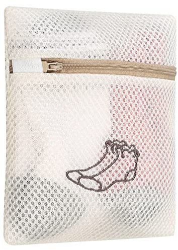 Sacchetti per Biancheria Lavatrice, Sacchi Rete da Biancheria, Sacco Retina da Biancheria per Lavatrice con Chiusura, per Vestiti Delicati, Reggiseni, Calzini, Scarpe, Lenzuola - 40x50cm (18x20cm)