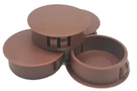 10 Stück runde Kunststoffkappen, Lochstopfen for Möbelkarten, Lochstopfen for Platten, Bohrschrauben, Lochstopfen for Möbel (Color : Red Brown, Size : 25mm)