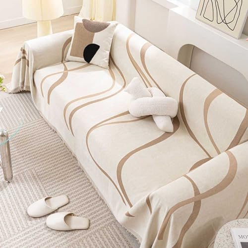 YWQJL Jeté De Canapé Grande Taille 3 Places, Protege Canape Angle XXL Gauche Droit Arrondi Griffe Chat Chien, Housse De Canapé d'angle(A,180 * 230)