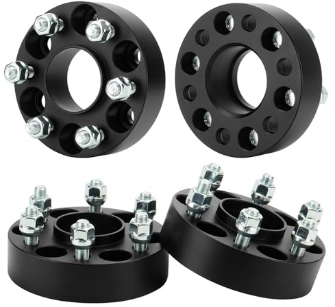 6x4.5 1.5 Wheel Spacers Fit for Nissan Frontier 2005-2023, Pathfinder 2005-2012, Xterra 2005-2015, 6x114.3 66.1mm Hub Bore Wheel Adapters with M12x1.25 Studs Fit for Suzuki Equator 2009-2012