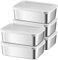 5 Stück Frischhaltedosen mit Deckel: 1100 ML Edelstahl Frischhaltedosen, Wiederverwendbar Gefrierdosen, Vorratsdosen, Aufbewahrungsbox Küche, für Käse, Obst, Salate, Süßigkeiten und Marmeladen
