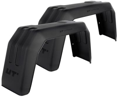 UNITRAILER Set di due parafanghi da 13 a 14 pollici in plastica PP-EPDM per rimorchio auto 676 x 190 mm passaruota piatto per una protezione ottimale contro fango e sassi