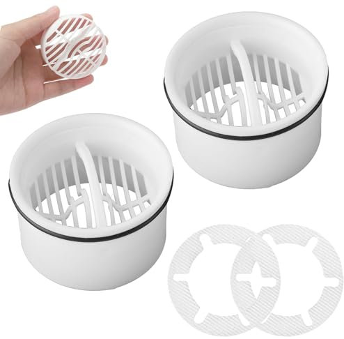 2 Pezzi Filtro per Capelli, Set per Scarico Doccia, Compatibile con Tubo di Scarico, Diametro 7 cm Filtro per Capelli Doccia, Adatto per Lavelli da Cucina,Filtra i Residui di Cibo e i Capelli