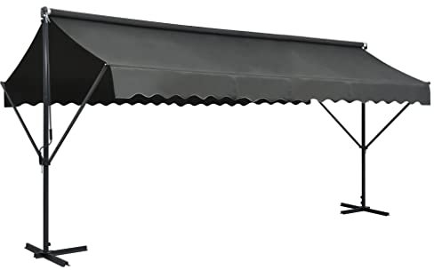 Massbinet Freistehende Markise 500x300 cm Anthrazit