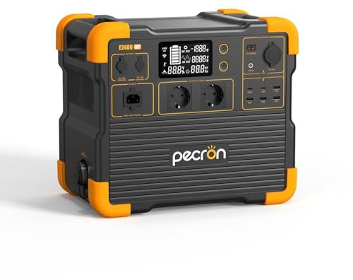 PECRON E2400LFP Tragbare Powerstation 2048Wh LiFePO4 Batterie (Erweiterbar auf 8192Wh) 2400W Solargenerator AC-Schnellladung in 1,5h 4800W Spitze – Notstrom, Camping, Wohnmobile