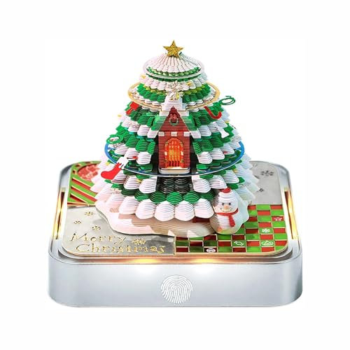 Wall Calender 2025 Desk Calendar With LED Lights, Paper Carving 3D Castle Calendar Notepad, Tear-Away Notepad, DIY Paper Carving Art Craft for Christmas Housewarming Desktop Decoration Office Decor