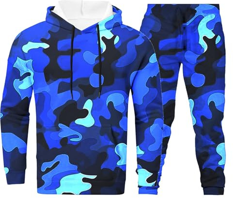 Duohropke Traje de camuflaje militar para airsoft, camiseta de combate, pantalones para niños y niñas, uniforme del ejército, camuflaje, disfraz de soldado, 01 azul., L