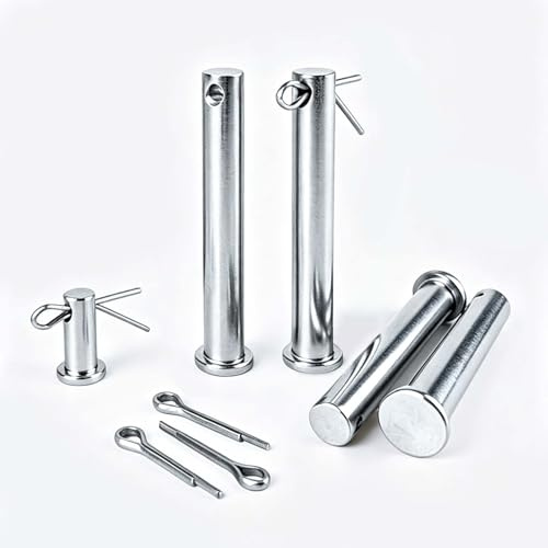 SHBAOCH Bulloni a innesto M5 con perno a molla M5 x 40 mm, foro singolo, 20 pezzi, bullone di sicurezza in acciaio zincato, bullone a forcella per industria, macchinari, rimorchi, cerniere e mobili