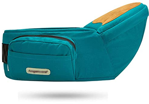 ANGELBB Baby Infant Hip Seat Carrier with Pockets Lightweight Toddler Waist Stool Seat Belt Carrier (Green)