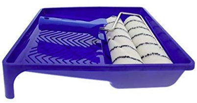 KIT Peinture 4 pièces, 1 grand manche,2 gros rouleaux 25 cm, 1 bac a peinture