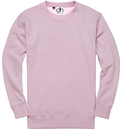 D&H CLOTHING UK Premiumtröjor enfärgade fritidskläder rundhalsad tröja sport fritid fleece