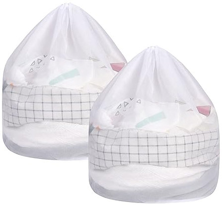 flintronic 2-Set Sacchetti Lavatrice Biancheria XL 60 * 80cm, Sacco per Bucato con Coulisse per Lavatrice, Sacchetto Rete Lavatrice, Sacchetto per Adulto Calzini Camicetta