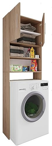 VCM Holz Überbauschrank Waschmaschine Überbau Schrank Waschmaschinenschrank Jutas Sonoma-Eiche